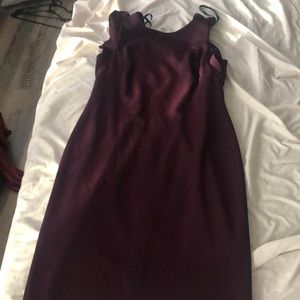 Purple violet dress knee length